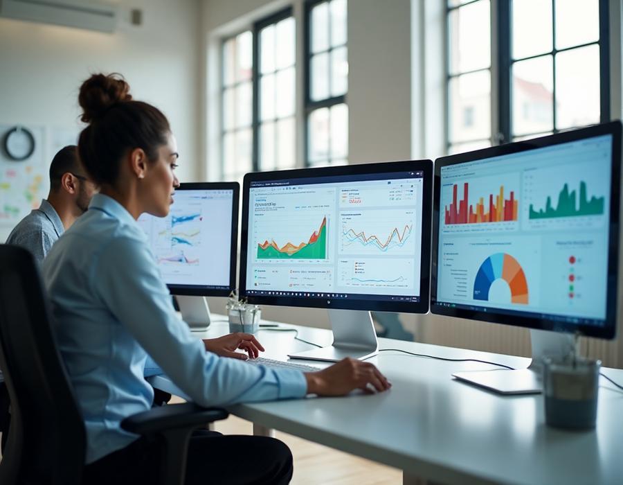 RecallX Marketing team analyzing analytics data